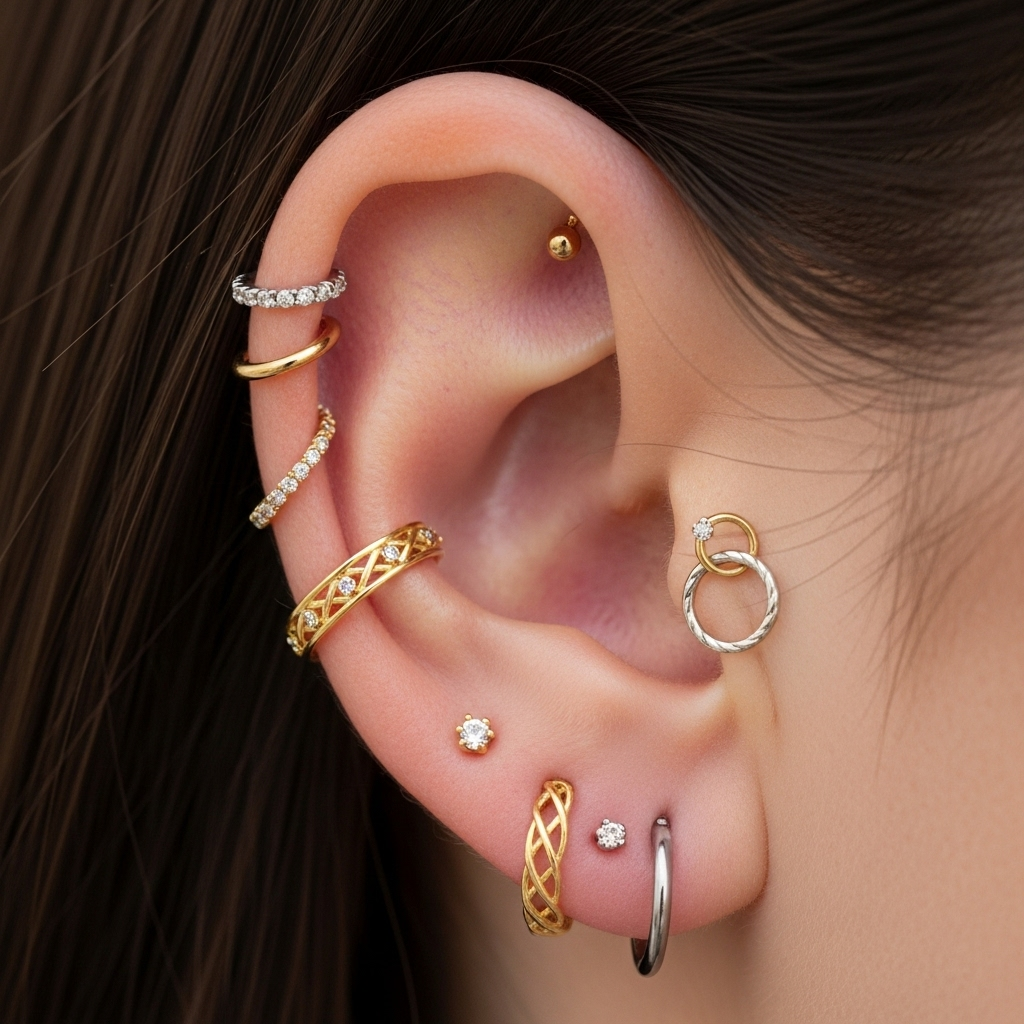 Sztuka zdobienia ucha: piercing i trendy w kompozycjach